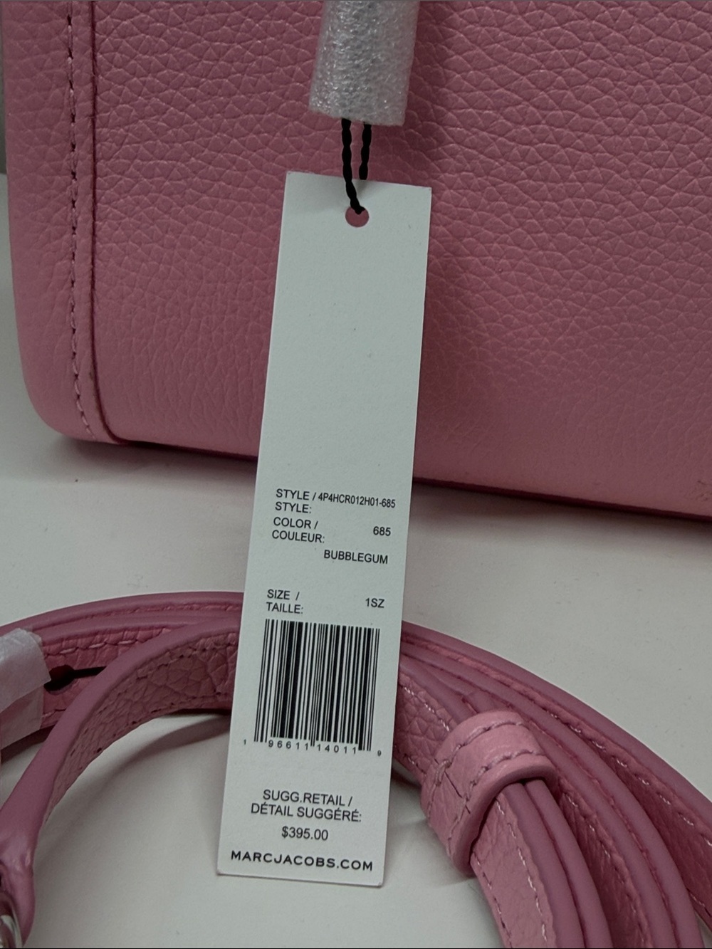 New Marc Jacobs Small Leather Standard Supply Tote in a Bubble Gum Pink - Picture 6 of 6